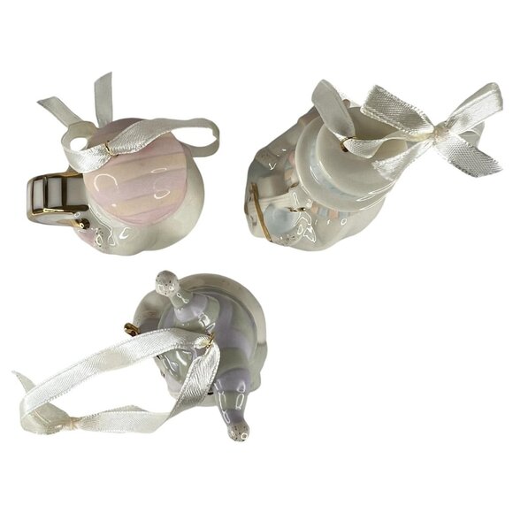 3 Lenox Snowman Christmas Ornaments Standabouts Figurine Set Musician Drum Flute - Picture 5 of 9